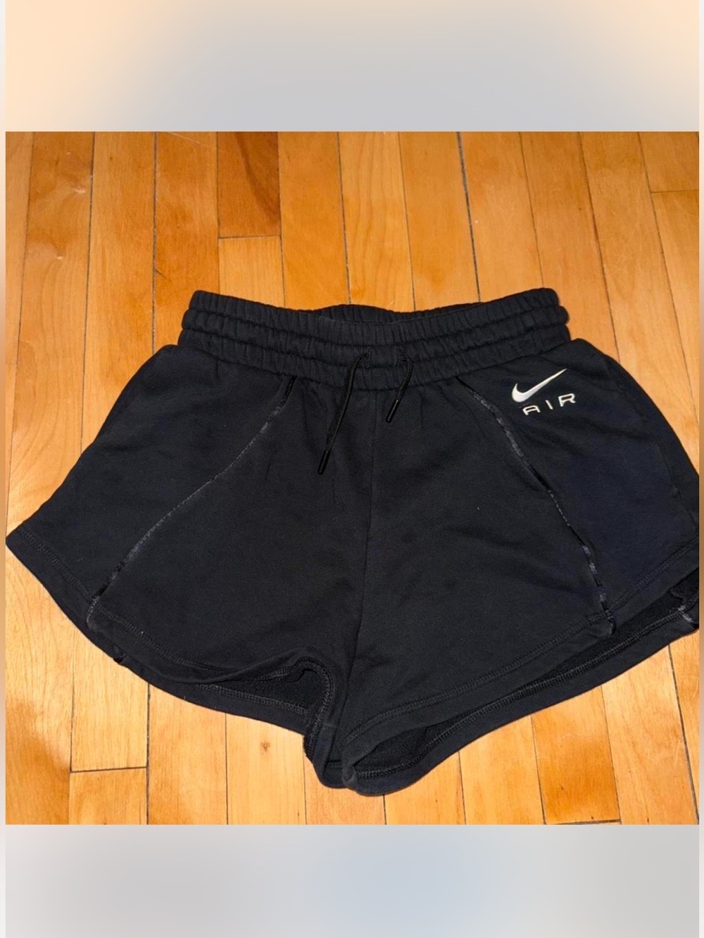 Nike Women's Black Athletic Shorts with AIR Logo